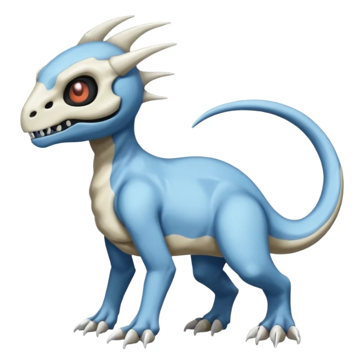 Shiny Duskull-Cubone-Salandit-Fakémon-hybrid-creature (full body)  sticker