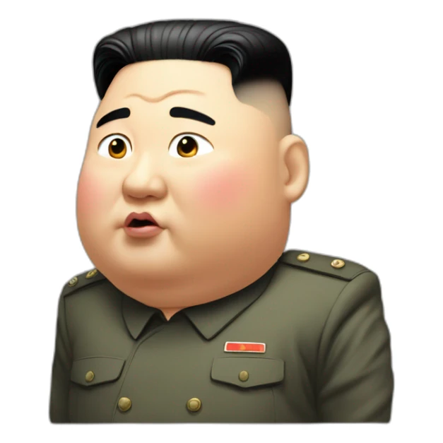 super fat Kim jong UN point to you sticker