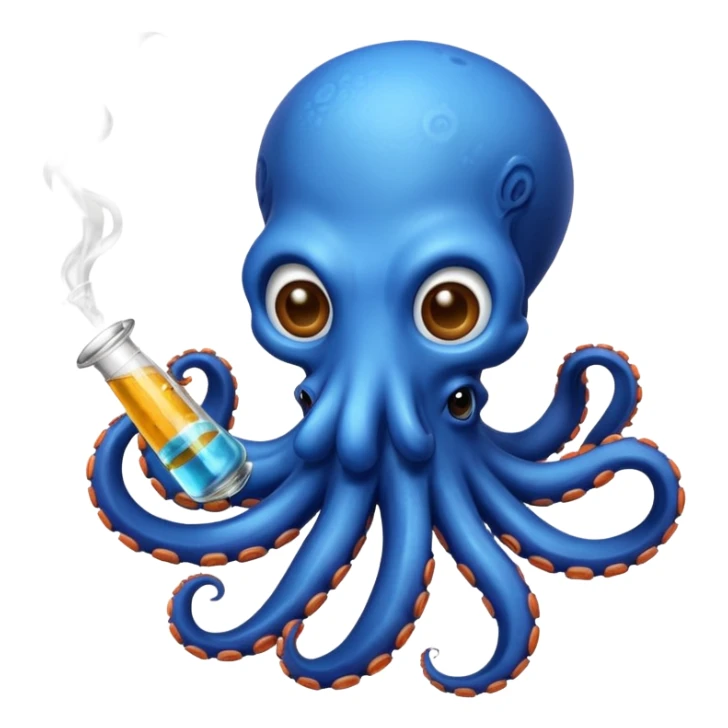 Octopus smoking a bong sticker
