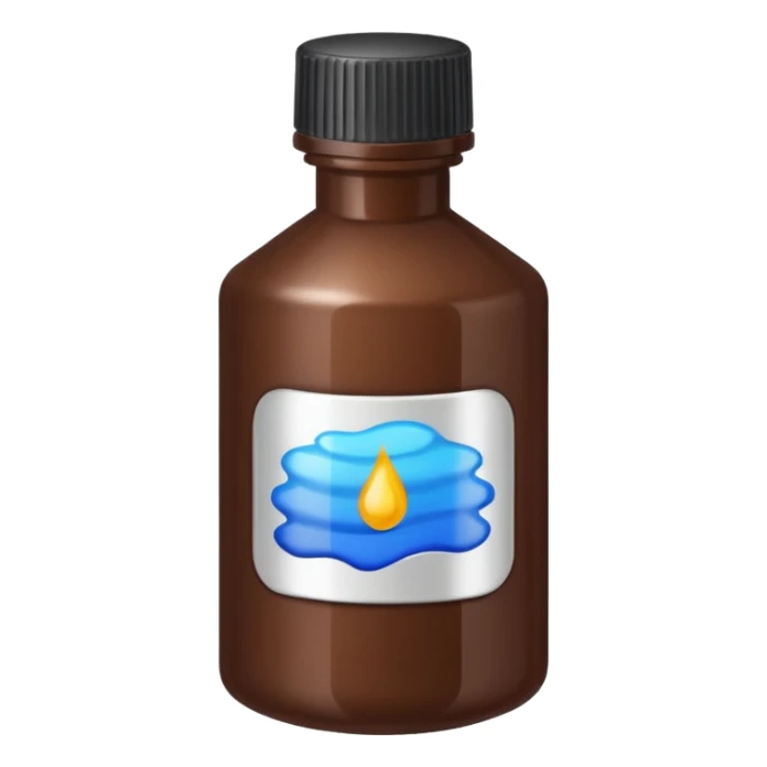 Bottle of brunette Hair dye sticker