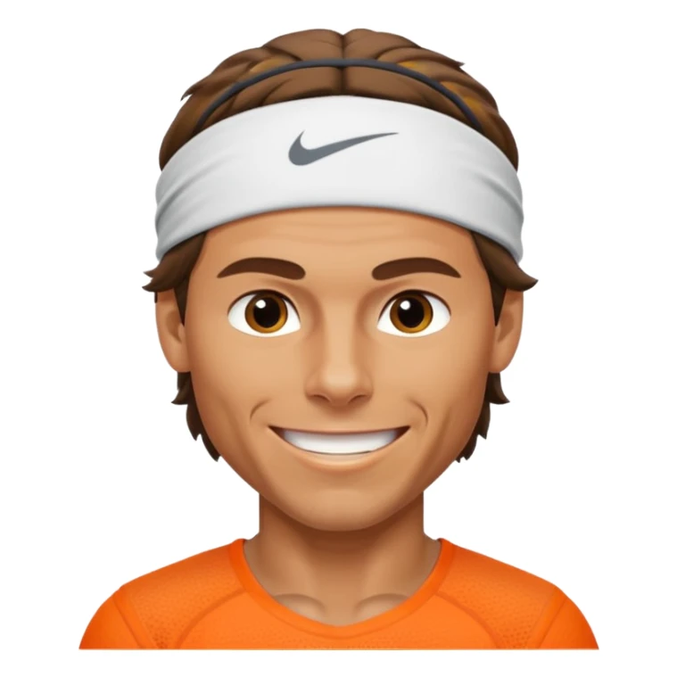 rafael nadal with head band, half body sticker