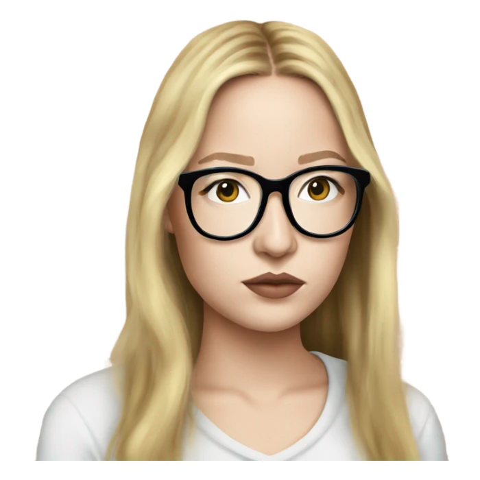 Anna Delvey emoji blonde glasses  sticker