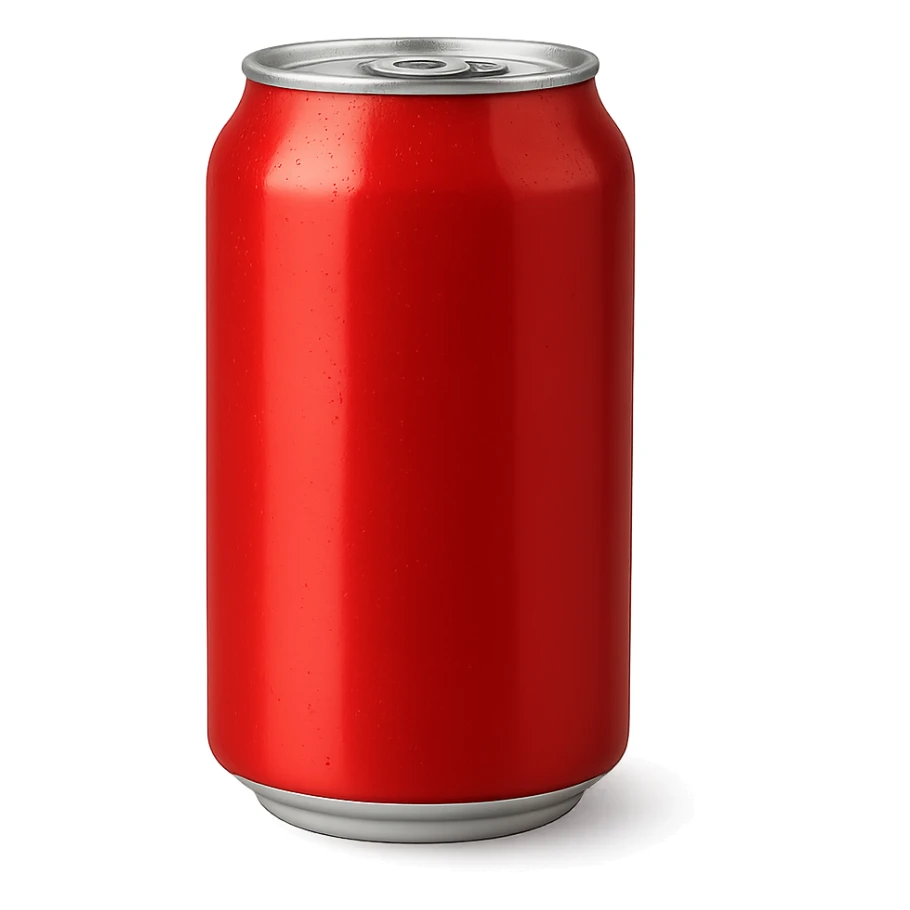 A soda in a metal can sticker