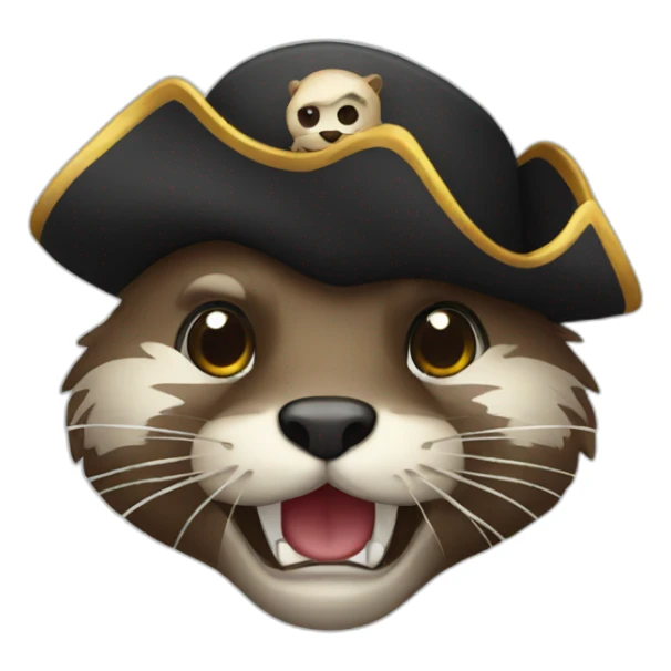 otter pirate sticker