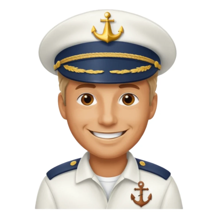 Male yacht man head sticker
