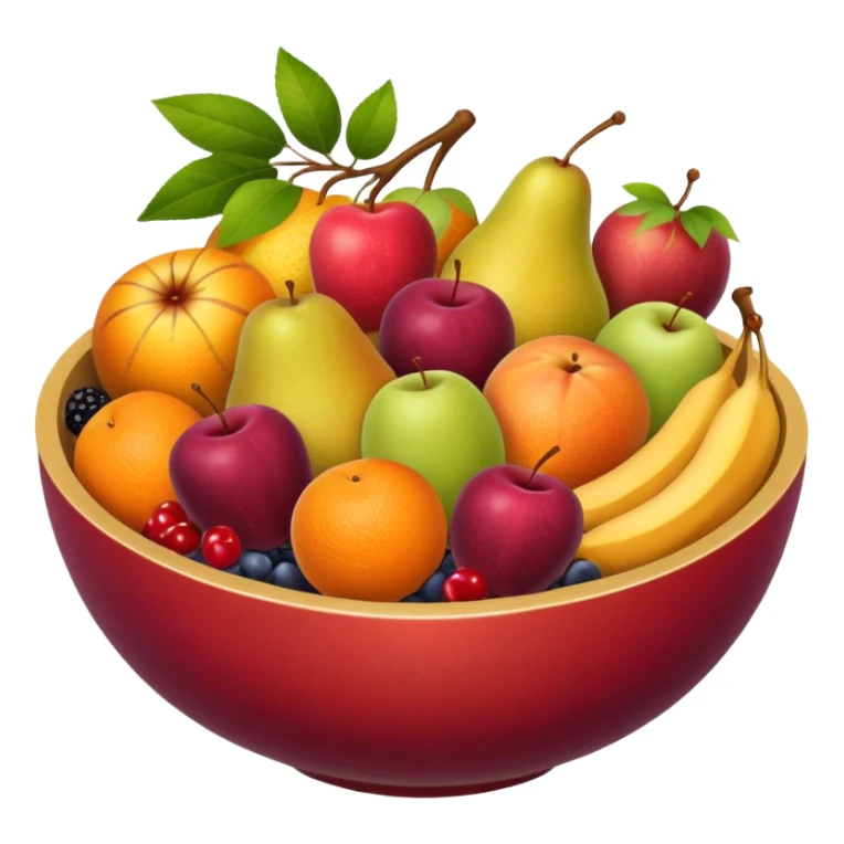 A bolw fully of all types os fruits, like a macedonia sticker