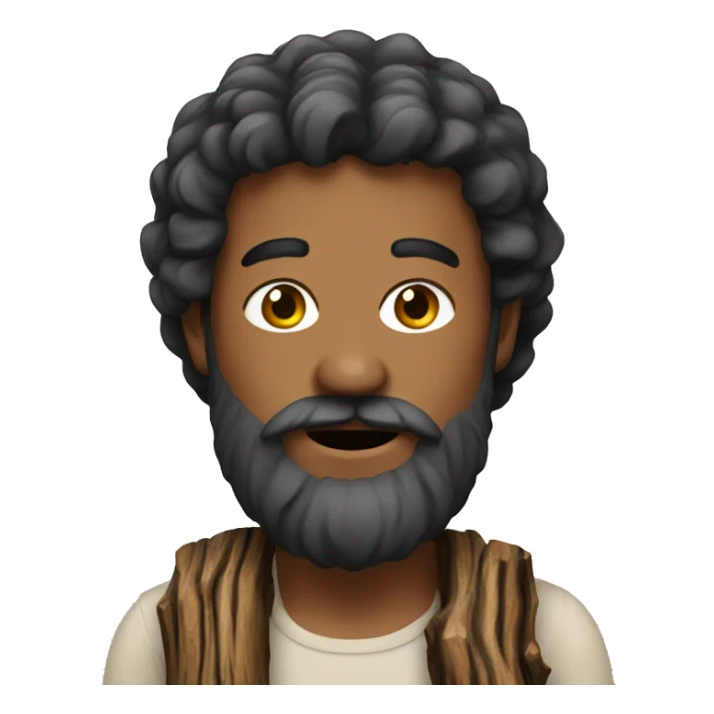 men with log beard sticker