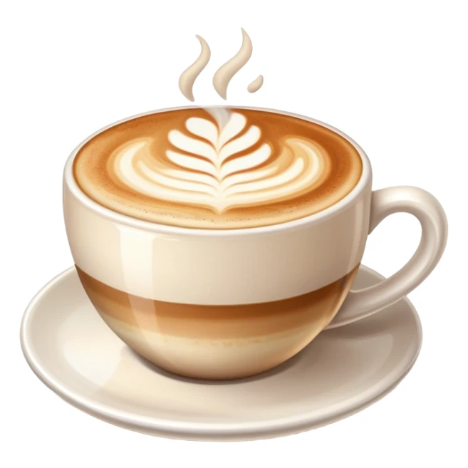 cappuccino with foam art sticker