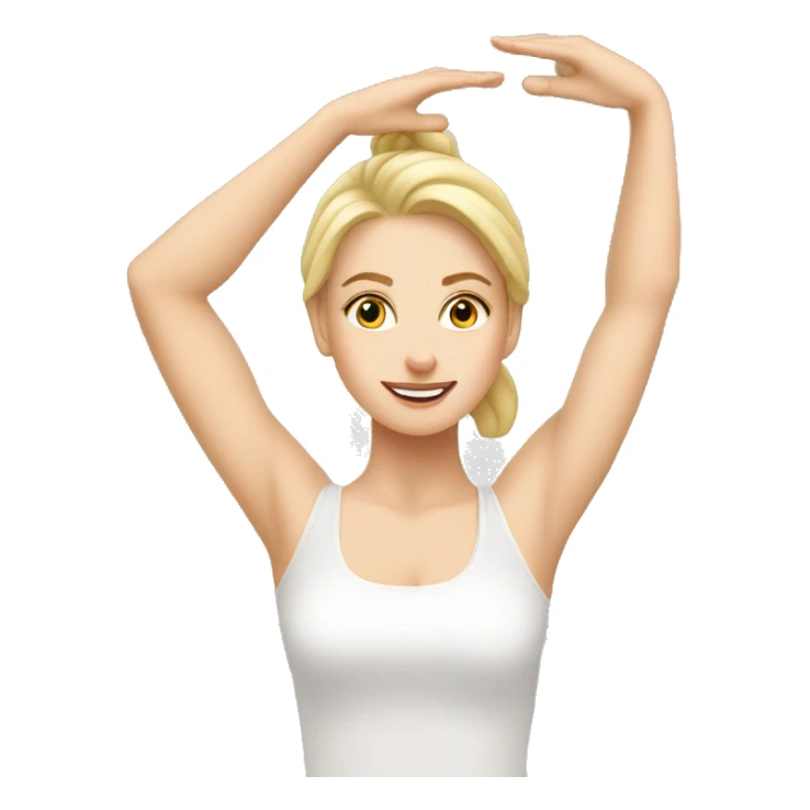 Blonde white girl stretching at barre sticker