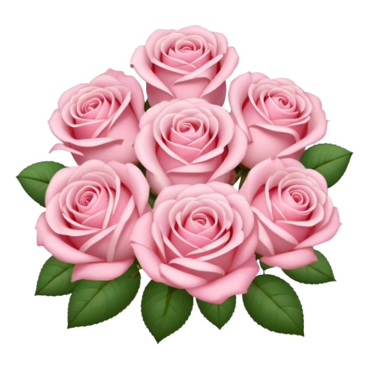 bouquet of pastel pink roses sticker