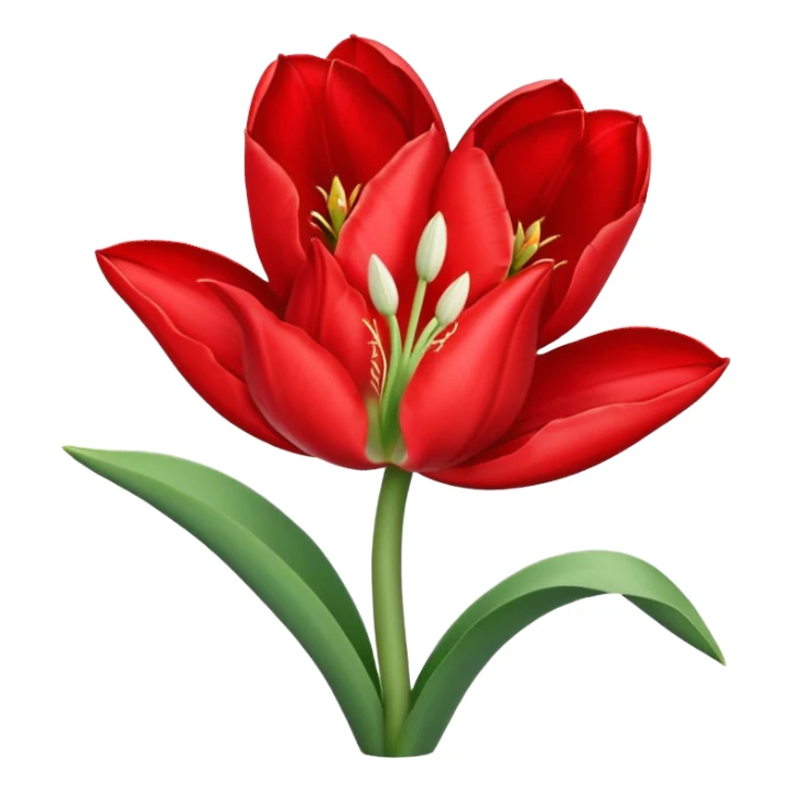 tulip flower entwined with an amaryllis flower sticker