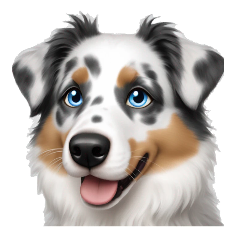Double Merle Australian shepherd blue eyes and black eyeliner sticker