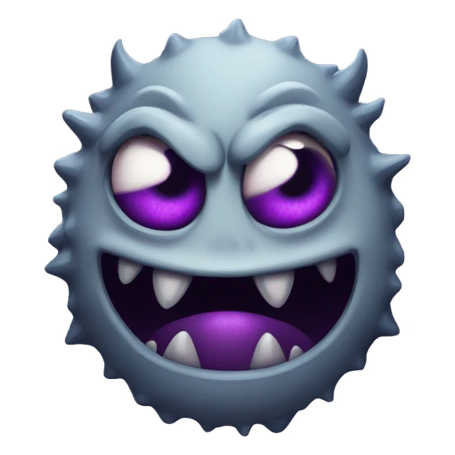scary monster with purple eyes named the lurker sticker