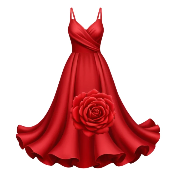 red rose dress no body sticker