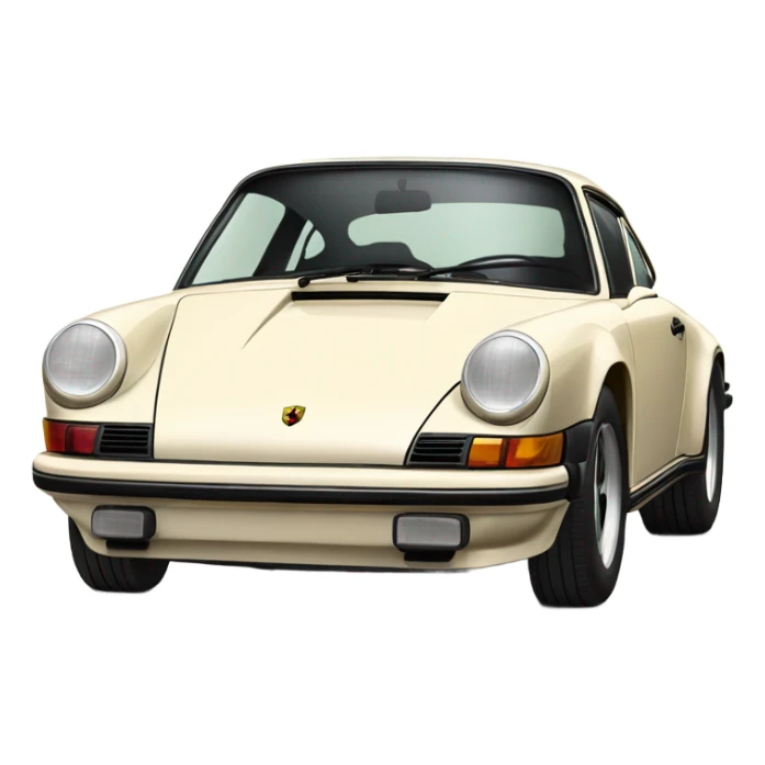 Cream Porsche 911 vintage  sticker