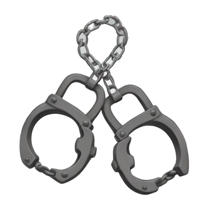 open handcuffs  sticker