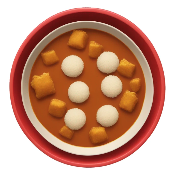 katsu curry in a red bowl sticker