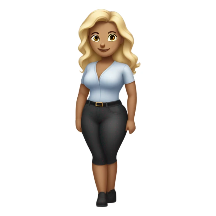 Slim-Thicc caucasian woman posing (hourglass figure) sticker
