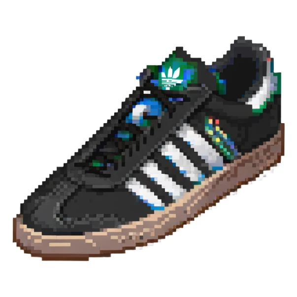 adidas sneaker shown at a 45 degree angle similar to default apple emoji sticker