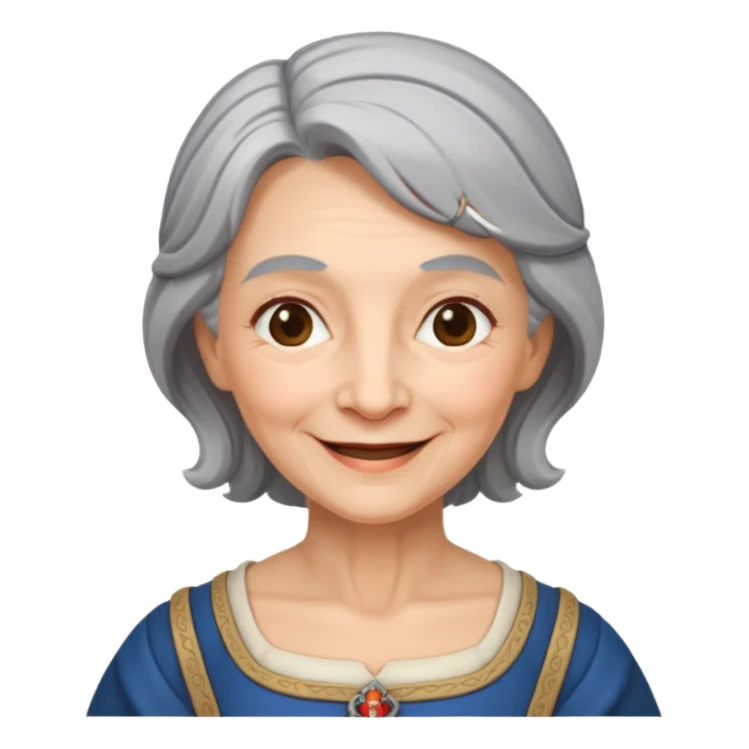 The kind and amiable grandmother in medieval fairy tales sticker