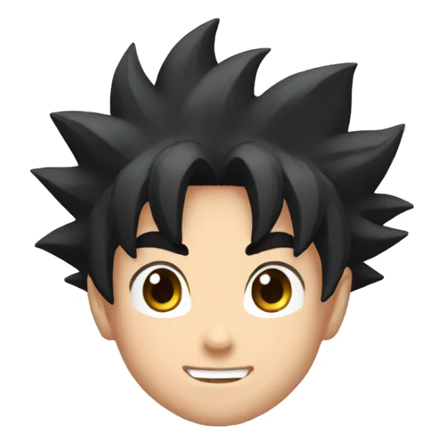 goku emoji head black hair sticker