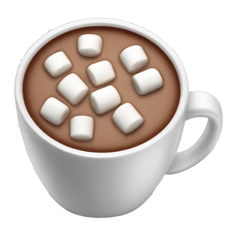 hot chocolate with marshmallows  sticker