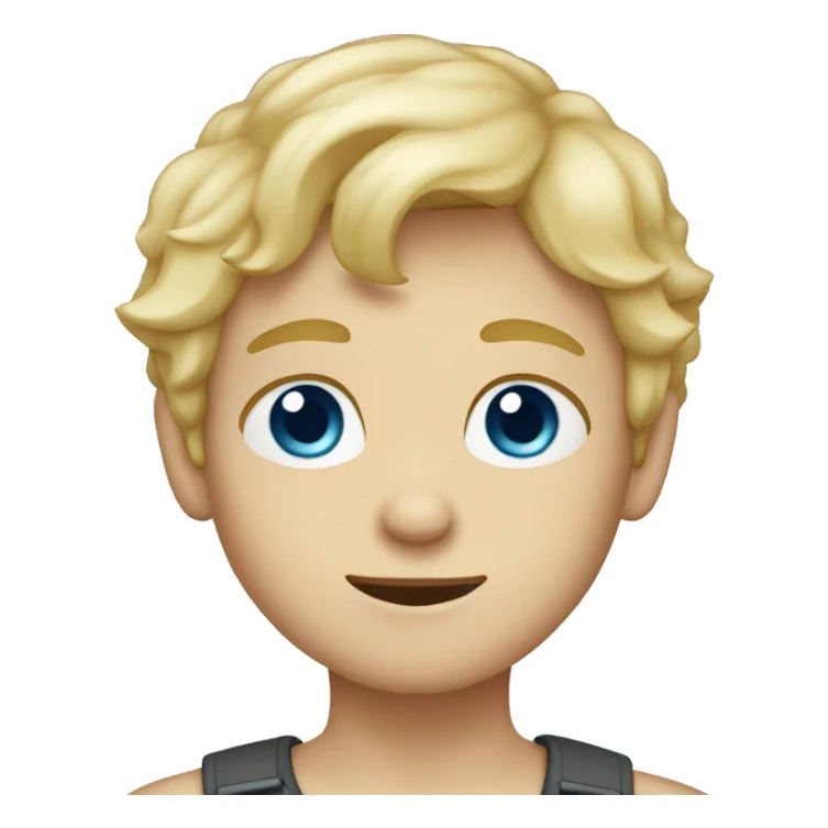 blond haired boy with blue eyes sticker