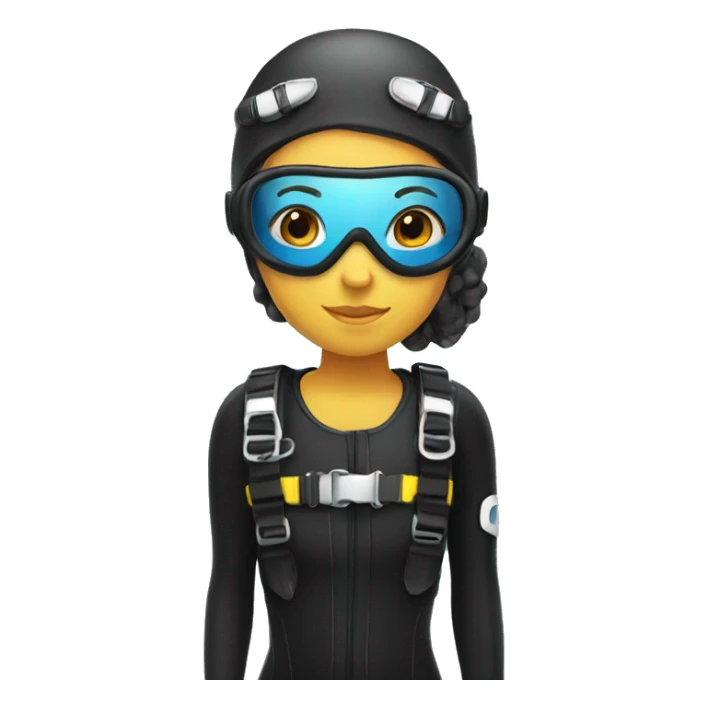 Girl scuba diver sticker