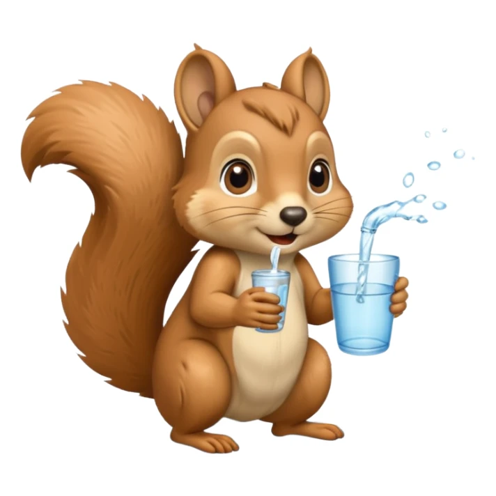 Ronaldo gibi Suu çeken sincap sticker