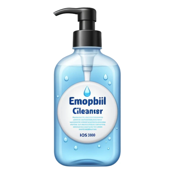 nettoyant visage avec ecriture sticker