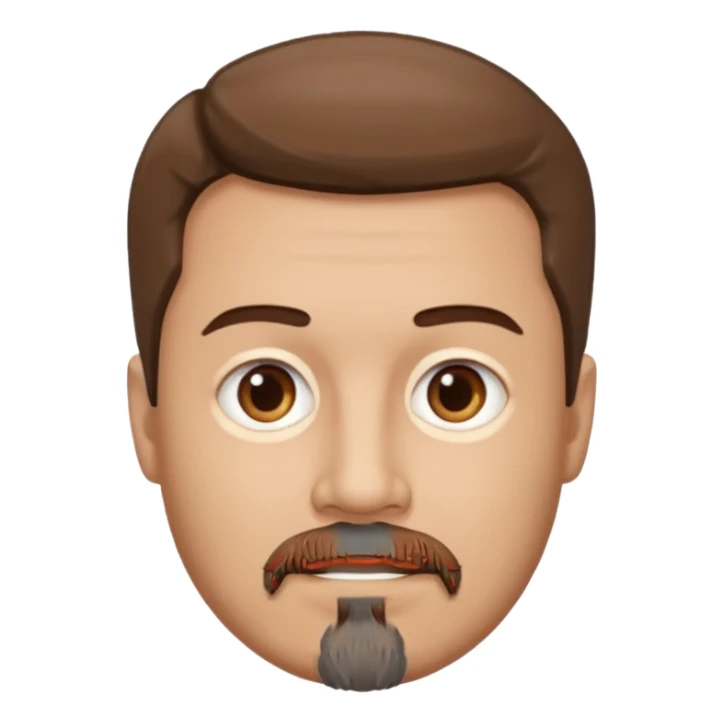 MALE, BROWN HAIR, GREY GOATY, ROUND FACE sticker