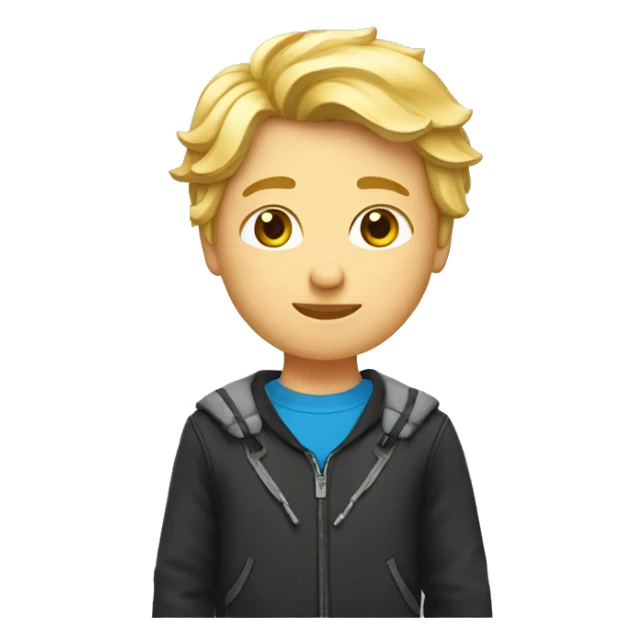 Un garçons blond ado avec une coupe au bol sticker