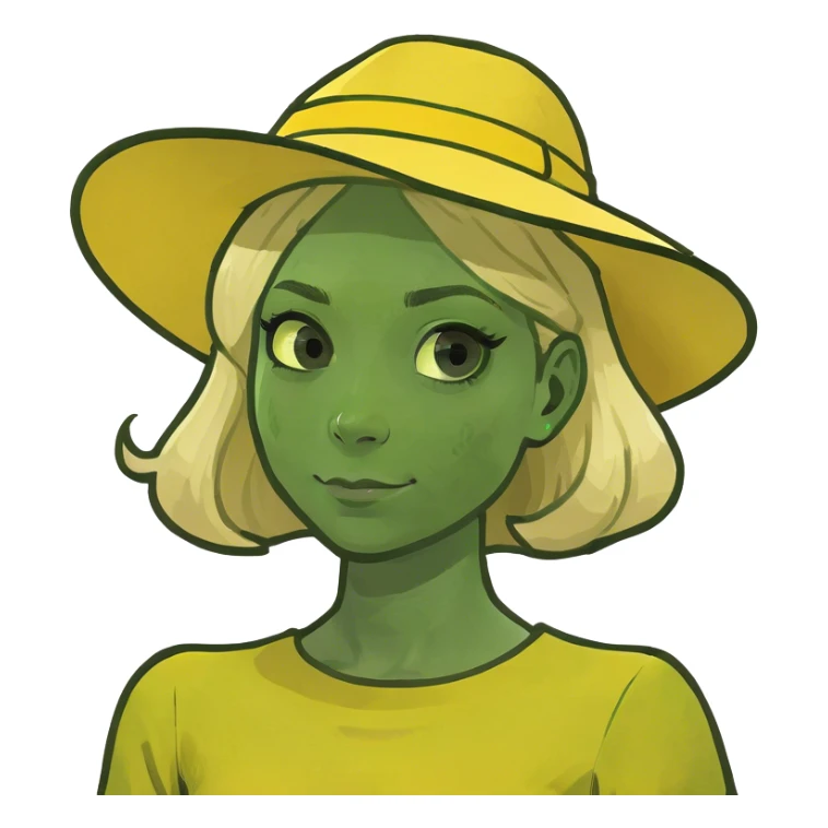 a blond girl hair sticker