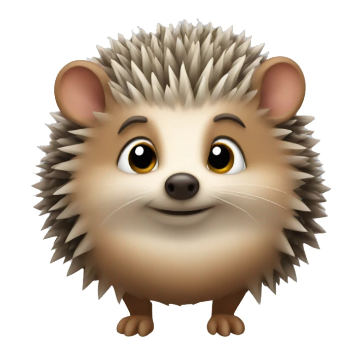 a hedgehog with a bow in his hair sticker