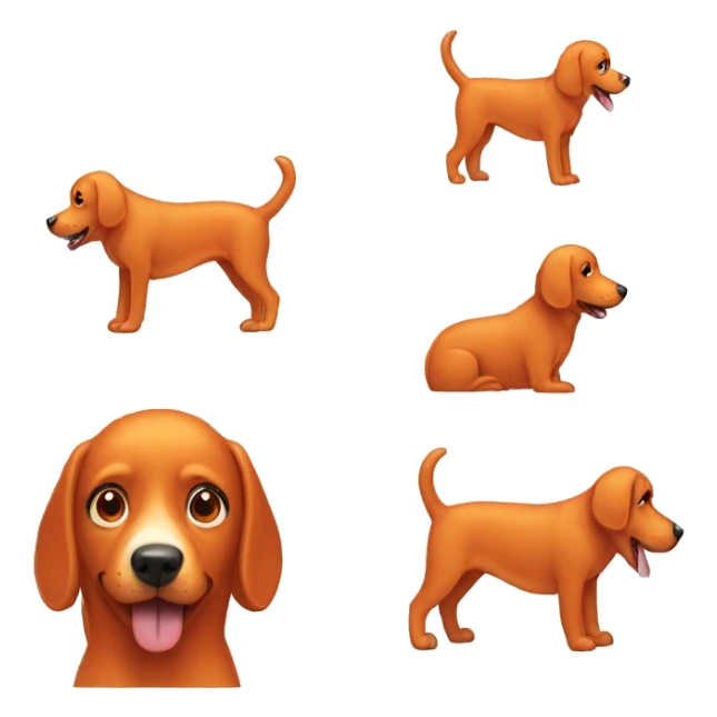 Orange dog  sticker