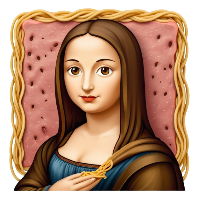 pop art monalisa SPAM meat spaghettio slop  sticker