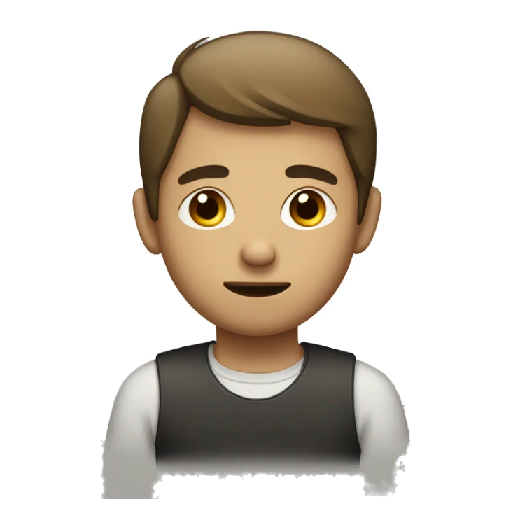 male with small eyes that are wide apart sticker