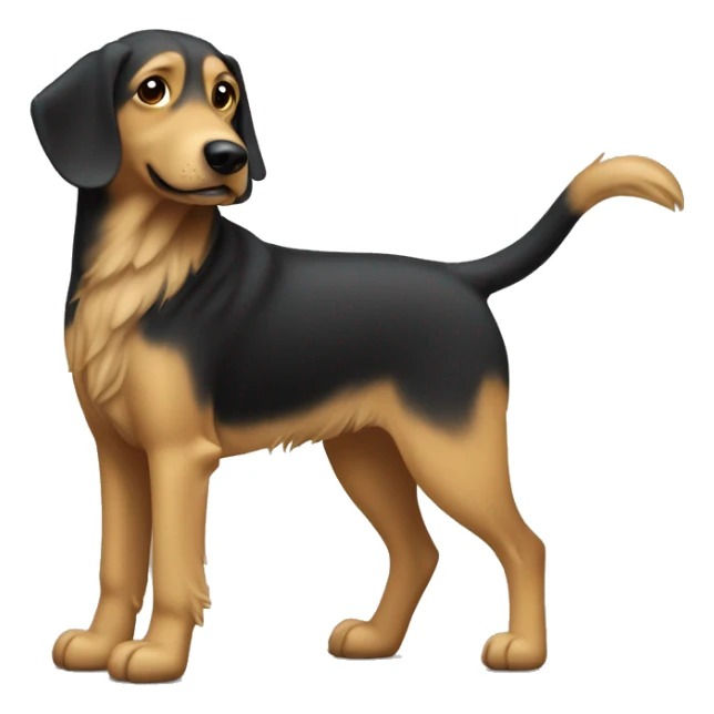 svart hundvalp med stora bruna ögon sticker