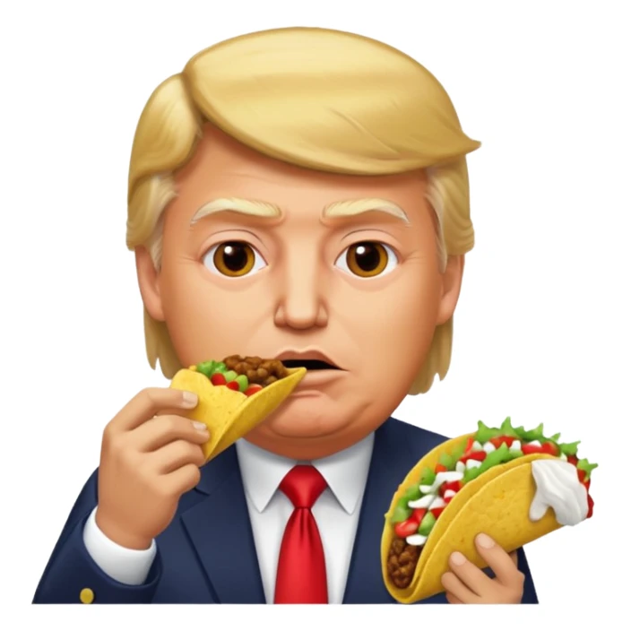 Donald Trump eating tacos sticker