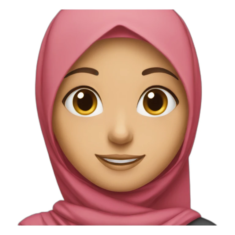 hijabi girl smiling and shy sticker