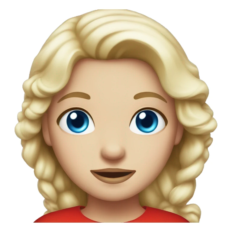 Santa Girl, blue eyes, blond hair sticker