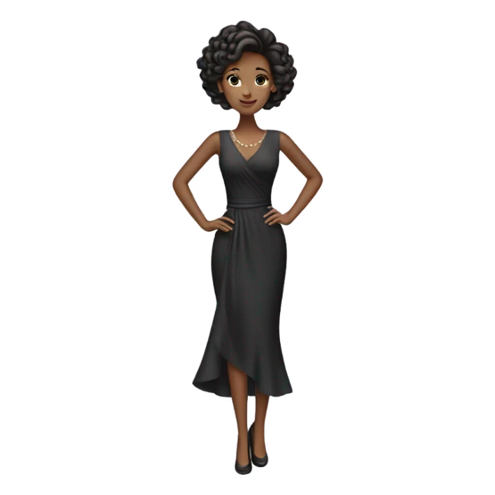 stylish sexy girl in elegant dress  sticker