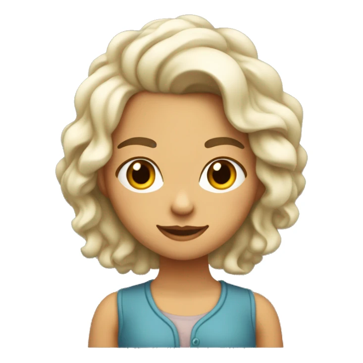 Chica joven mu blanca con pecas y pelo liso un poco ondulado  sticker