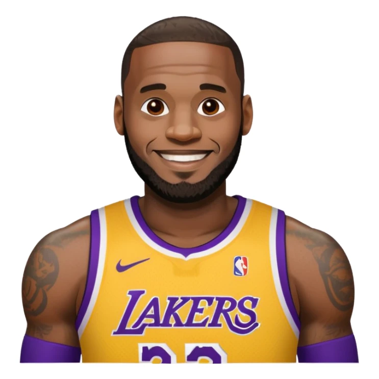 LeBron James in a lakers jersey number 23 sticker