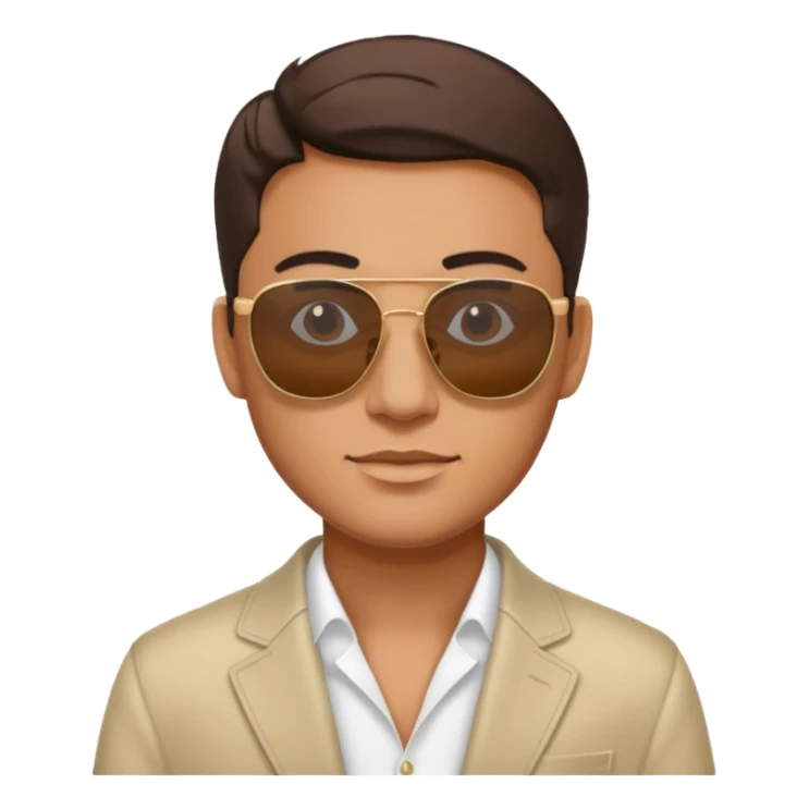 Man with Cartier sunglasses on sticker