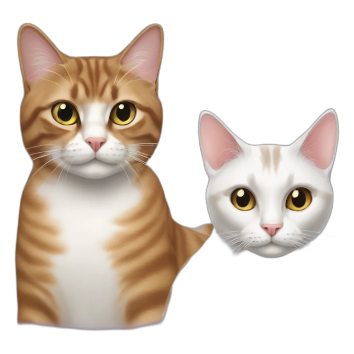 California spangled Cat and white hair Thai cat sticker