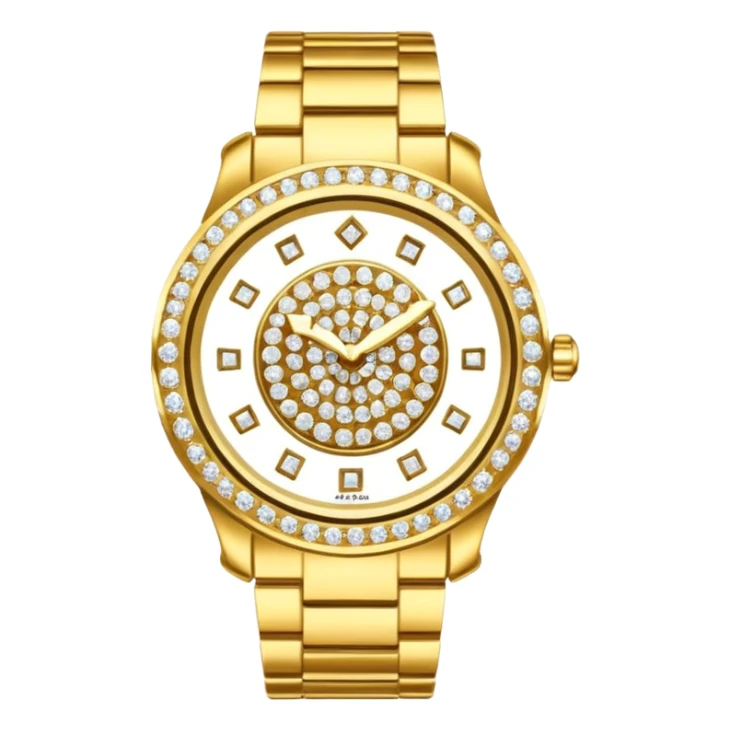 Crie um relógio de pulso cravejado de diamantes  sticker