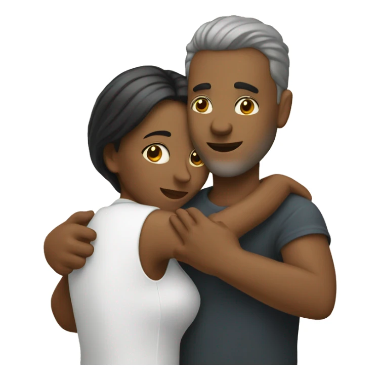 Husband and wife hugging  sticker