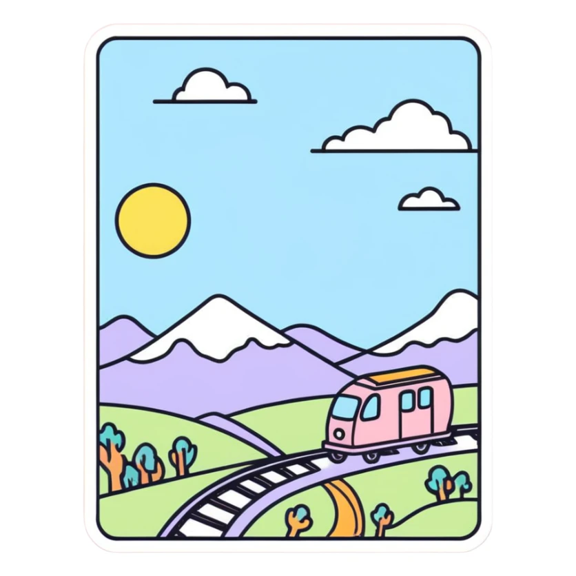 A closed soft purple color journey covered with tiny cute whimsical style Doodle drawings on the front cover, detailed isolated die cut sticker. Must be 8k, dpi 300 sticker