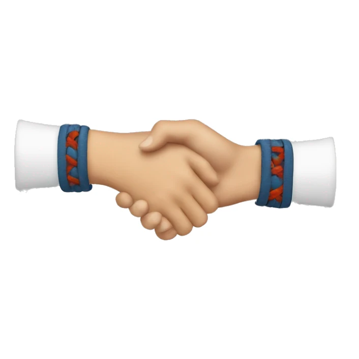 Tying friendship band on friend hand  sticker